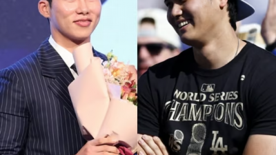 [ 스포츠중계 오징어티비 ] 오타니 한글로 SNS에 직접 김혜성에게 환영 인사 '환영합니다 친구야'