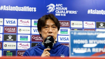 '잔디 최상+4만 관중+응원 이벤트' 다 차려놨는데...홍명보 감독은 홈에서 어려움 있다