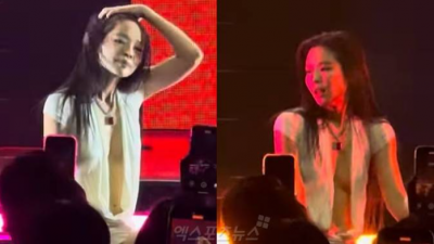 [ 스포츠중계 오징어티비 ] 블랙핑크 제니 노브라 노패드 파격 노출 의상으로 네티즌들 갑론을박