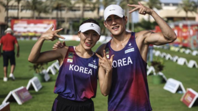 성승민-서창완, 근대5종 세계선수권 혼성계주 동메달
